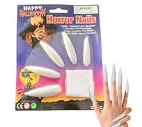 Erconsso Uñas postizas largas espeluznantes a presión, decoración gótica de Halloween para de máscaras, escenario, actuaciones, juegos de rol, casa embrujada, vampiro