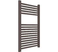 ERCOS calentador de toallas Calentador de toallas de baño Tamaño 500x770 MM Radiador de baño Marrón quemado mate, conexiones de 1/2" Suministrado con kit de montaje