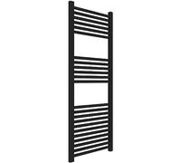 ERCOS Calienta toallas de baño Dimensiones 500x1200 MM Color del radiador Negro mate, Conexiones 1/2" Suministrado con kit de montaje y válvula termoestabilizadora y kit detentor 1/2"