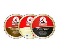 Erdal Crema para zapatos Classic, colores: negro, todos los colores, marrón, 3 x 75 ml, pack de 3 unidades, Negro, Todos los colores, Marrón