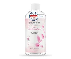 Erdenschön Naturkosmetik TestSieger2022&DERMATEST - Juicio muy bueno, 500 ml, agua de rosas orgánica, Damascena, sin química, por lo tanto, también se puede beber, cocinar y hornear, sin aditivos