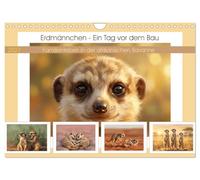 Erdmännchen - Ein Tag vor dem Bau (Wandkalender 2027 DIN A4 quer), CALVENDO Monatskalender: Familienleben in der afrikanischen Savanne