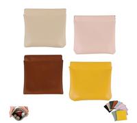 Erebloom Pouchic - Personalized Snap Closure Leather Organizer Pouch, Small Travel Kit StoragePouch, Portable Self Closing Makeup Bag (4pcs-F)