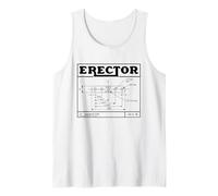 Erector Modelos Tira de Cinco Agujeros Dibujo técnico Retro Camiseta sin Mangas