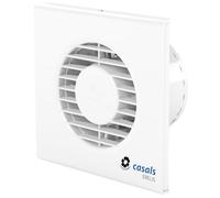 ERELIS · Extractor de baño y cocina Casals para conducto de diámetro Ø120mm · Delgado, silencioso, con compuerta antirretorno e IPX4 · Para pared o techo · Funciona con el interruptor de luz.