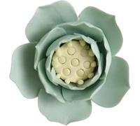 ERERE Escultura de pared moderna de cerámica, arte floral hecho a mano, elegante decoración colgante for la sala de estar(Green,15cm)