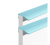 ERERE Tiradores ocultos for armarios de cocina, tiradores for cajones, paquete de 2 tiradores multicolores con borde invisible for armarios(Blue,Length 150mm)