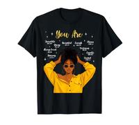 Eres Afroamericano Cristiano Melanina Afro Mujeres Negras Camiseta