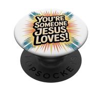 Eres alguien que Jesús ama PopSockets PopGrip Adhesivo