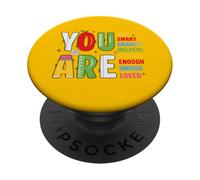 Eres amable Profesor valiente inteligente - Linda escuela motivacional PopSockets PopGrip Adhesivo