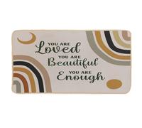 Eres Amado Afirmaciones Positivas Felpudo Entrada Suave Felpudos Absorbente Alfombra Baño para Accesorios para El Hogar Perro Bañera 40 X 60Cm