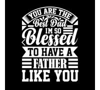 Eres el mejor papá, soy muy bendecida de tener un padre como tú. Calcomanías de pared de papel adhesivo 49.4x65.1cm Se puede modificar y añadir información Blanco