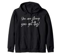 Eres Fuerte, Tienes Esta Cita de Coraje Motivacional Sudadera con Capucha