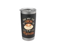 Eres la Concha A Mi Cafecito Ama Las Conchas De Comida Mexicana Vaso térmico de acero inoxidable de doble pared