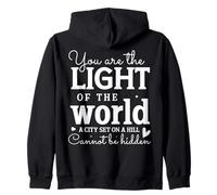 Eres la LUZ del Mundo, una Ciudad EN UNA Colina Sudadera con Capucha