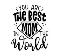 Eres la mejor mamá del mundo, hermosa madre. Calcomanías de pared de papel adhesivo 41x48.5cm Varios tamaños Negro