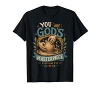 Eres la Obra Maestra de Dios Efesios 2:10 Cristiano Camiseta gráfica económica, Hombre, Negro, L