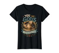 Eres la Obra Maestra de Dios Efesios 2:10 Cristiano Camiseta gráfica económica, Mujer, Negro, L