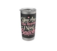 Eres La Razón Snacks Amor Divertido Parejas Vaso térmico de acero inoxidable de doble pared