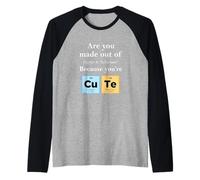 Eres Lindo Divertido Tabla periódica de Elementos Ciencia 2 Camiseta Manga Raglan