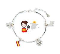 Eres lo mas mujer Pulseras Ciudades, Comunidades Autónomas y Paises Plata (ESPAÑA)