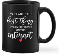 Eres lo mejor que he encontrado en Internet. Taza de café para parejas, taza de café novedosa, taza de té de cerámica con impresión de doble cara para mamá, papá, amigo, esposa, esposo, regalo de 11 o