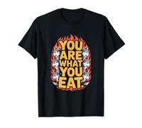Eres lo Que Comes Es Gracioso Decir Wolf Flames Camiseta