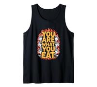 Eres lo Que Comes Es Gracioso Decir Wolf Flames Camiseta sin Mangas