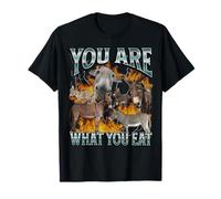 Eres lo que comes Funny Offensive Burro Meme Bootleg Camiseta