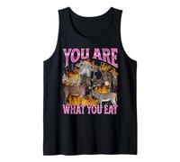 Eres lo que comes Funny Offensive Burro Meme Bootleg Camiseta sin Mangas