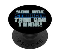 Eres más Fuerte de lo Que Piensas con diseño de tipografía de Texto PopSockets PopGrip Adhesivo