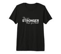 Eres más Fuerte Que Pensar Motivación Gimnasio Frase Fuerza Camiseta Premium