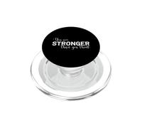 Eres más Fuerte Que Pensar Motivación Gimnasio Frase Fuerza PopSockets PopGrip para MagSafe