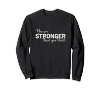 Eres más Fuerte Que Pensar Motivación Gimnasio Frase Fuerza Sudadera