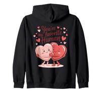 Eres mi Humano Favorito, Abrazando Corazones, me Encanta el día de San Valentín Sudadera con Capucha