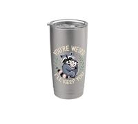 Eres raro, te mantendré zarigüeya de mapache Vaso térmico de acero inoxidable de doble pared