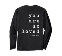 Eres Tan Amado John 3 16 (Solo atrás) Tipografía Cristiana Manga Larga