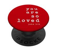 Eres Tan Amado John 3 16 (Solo atrás) Tipografía Cristiana PopSockets PopGrip Adhesivo