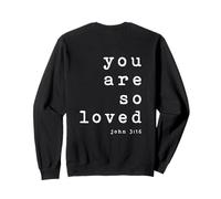 Eres Tan Amado John 3 16 (Solo atrás) Tipografía Cristiana Sudadera