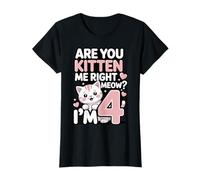¿Eres un Gatito? Miau, cumplo 4 años Camiseta