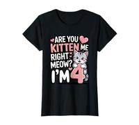 ¿Eres un Gatito? Miau, cumplo 4 años Camiseta