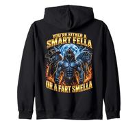 Eres un Tipo Inteligente o un Lobo Smella de Pedo Sudadera con Capucha
