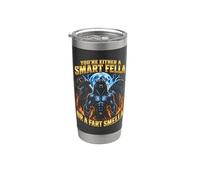 Eres un tipo inteligente o un lobo Smella de pedo Vaso térmico de acero inoxidable de doble pared