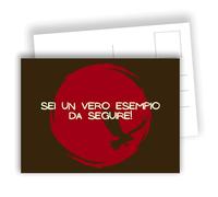 Eres un verdadero ejemplo a seguir! - Tarjeta simbólica con círculo rojo y águila | Juego de 10 postales planas (A6) - Parte trasera para escribir