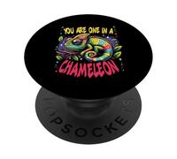 Eres Único Como Un Camaleón Reptil Chameleon PopSockets PopGrip Adhesivo