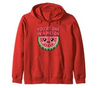 Eres uno en un melón, Bonito Juego de Palabras Divertido con Fruta Kawaii de Verano Sudadera con Capucha