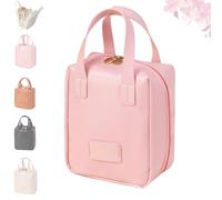 Eretinputc Makeup Bag, 2024 New Portable Premium Makeup Bag, PU Large Capacity Travel, Make Up Organizer Bags (Pink)