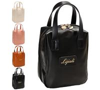 Eretinputc Makeup Bag, 2024 New Premium Makeup Bag, Large Capacity Multi Compartment Travel Makeup Bag, PU Leather Toiletry Cosmetic Bag for Women and Girls Gifts (Black)