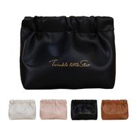 Eretinputc Makeup Bag, 2024 New Premium Makeup Bag, Large Capacity Multi Compartment Travel Makeup Bag, PU Leather Toiletry Cosmetic Bag for Women and Girls Gifts (S-Black)