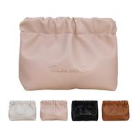 Eretinputc Makeup Bag, 2024 New Premium Makeup Bag, Large Capacity Multi Compartment Travel Makeup Bag, PU Leather Toiletry Cosmetic Bag for Women and Girls Gifts (S-Pink)